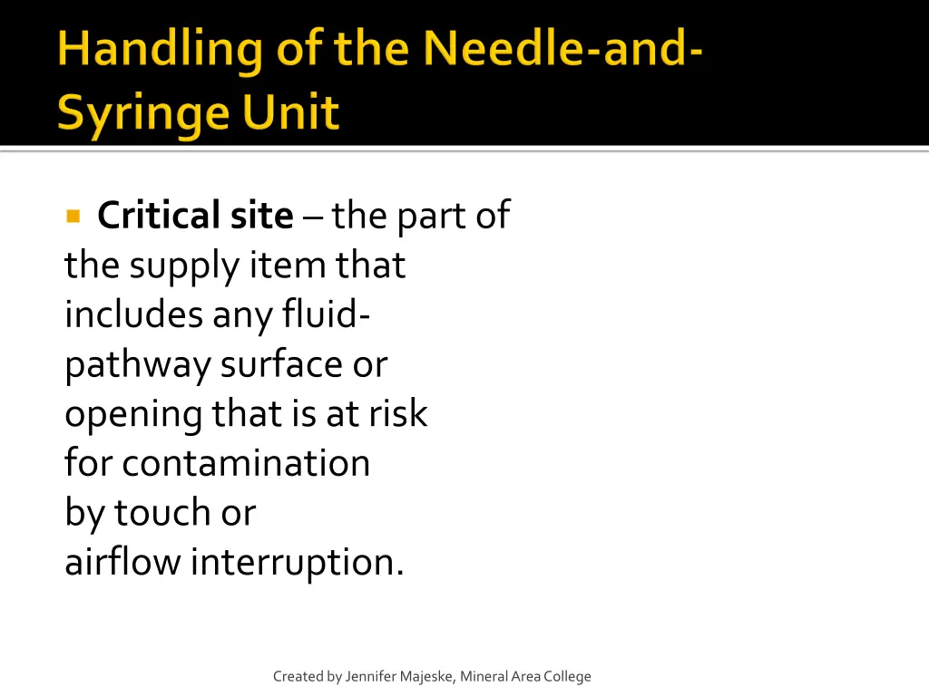 critical site the part of the supply item that