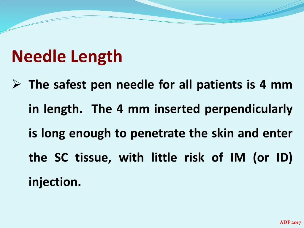 needle length