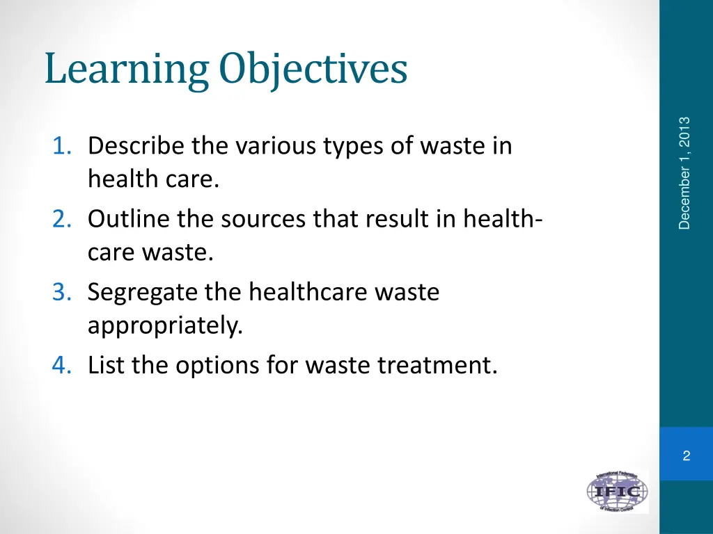 learning objectives