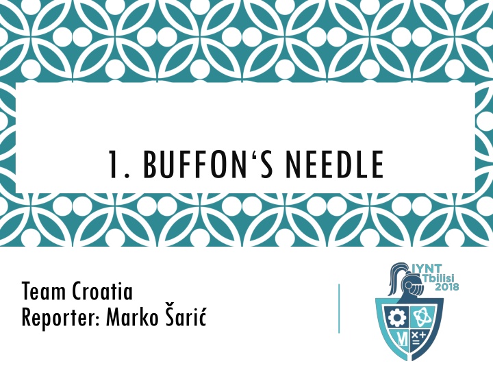 1 buffon s needle