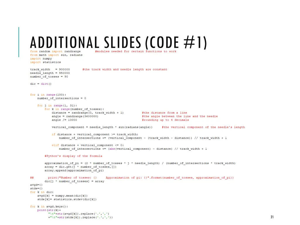 additional slides code 1