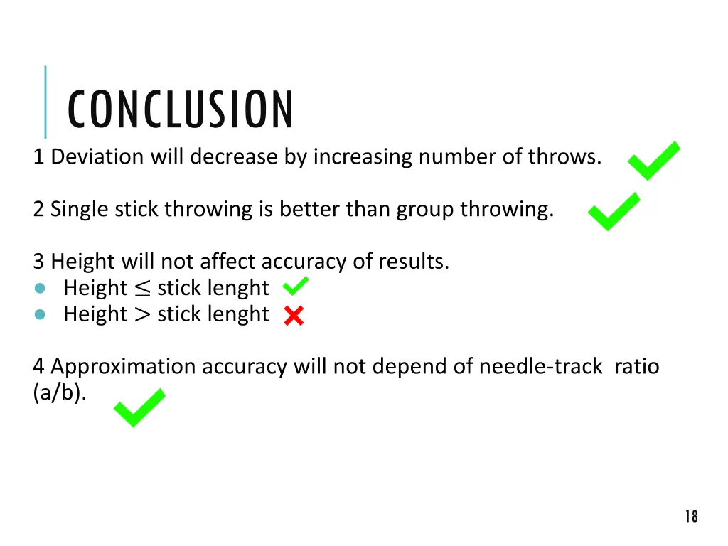 conclusion 1 deviation will decrease