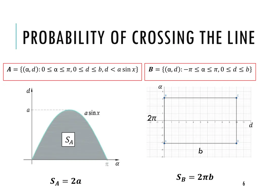 probability of crossing the line 1