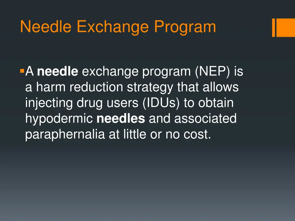 needle exchange program