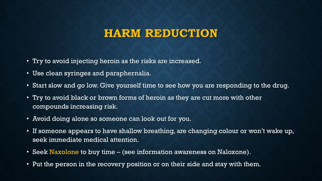 harm reduction