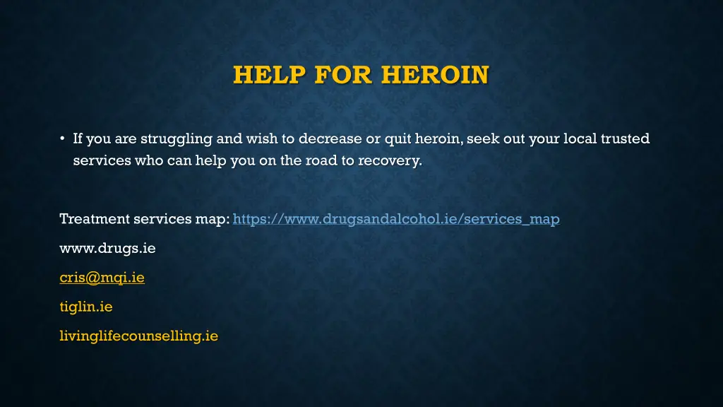 help for heroin