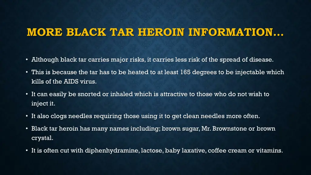 more black tar heroin information