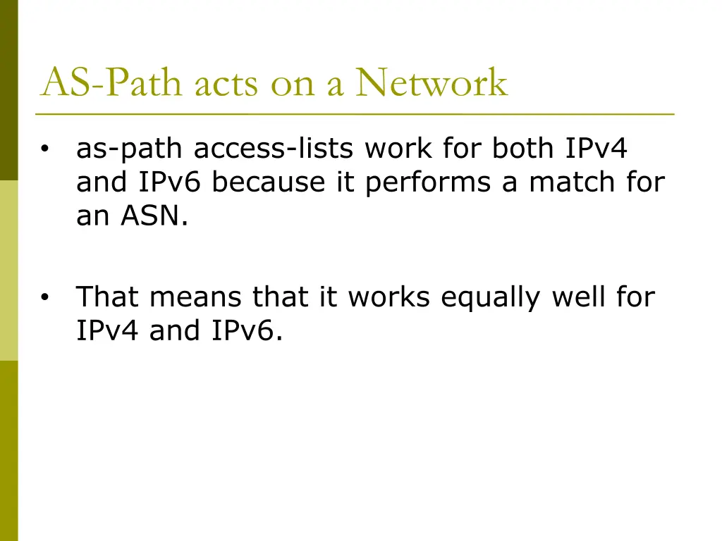 as path acts on a network