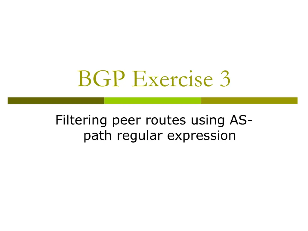 bgp exercise 3