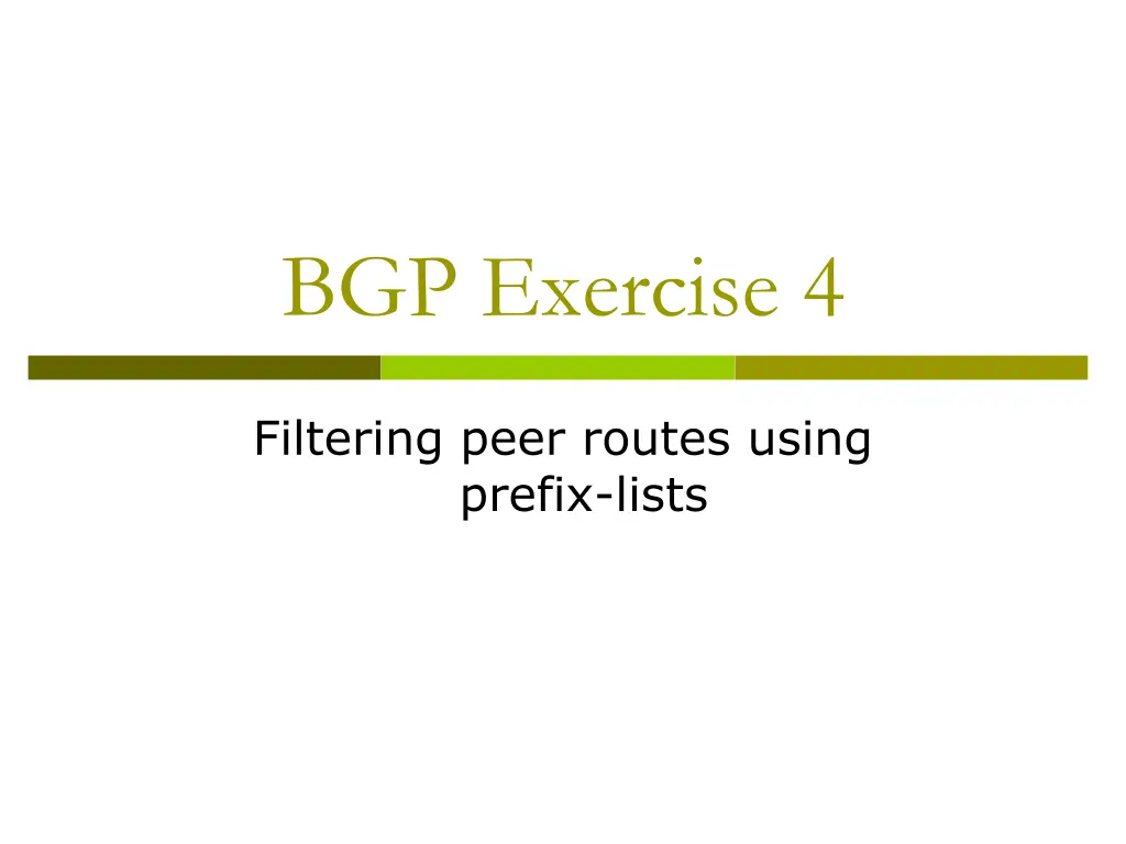 bgp exercise 4