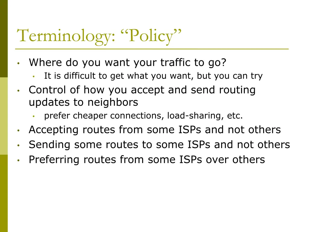 terminology policy