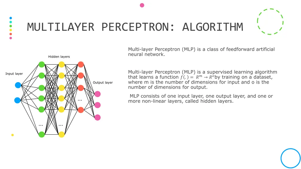 multilayer perceptron algorithm