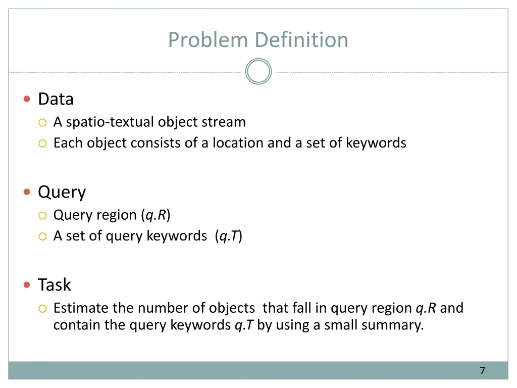 problem definition