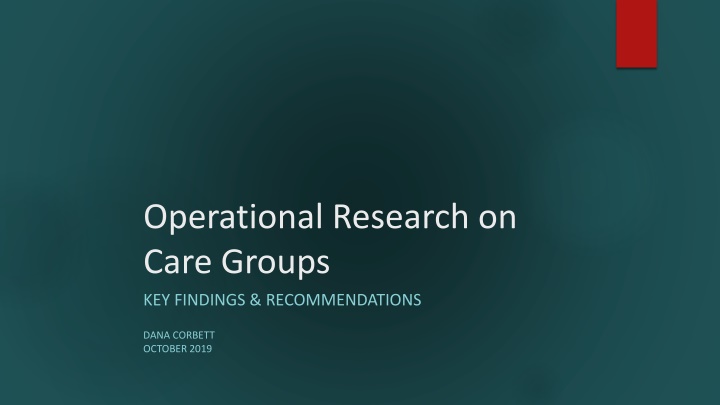 operational research on care groups