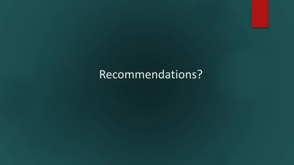 recommendations