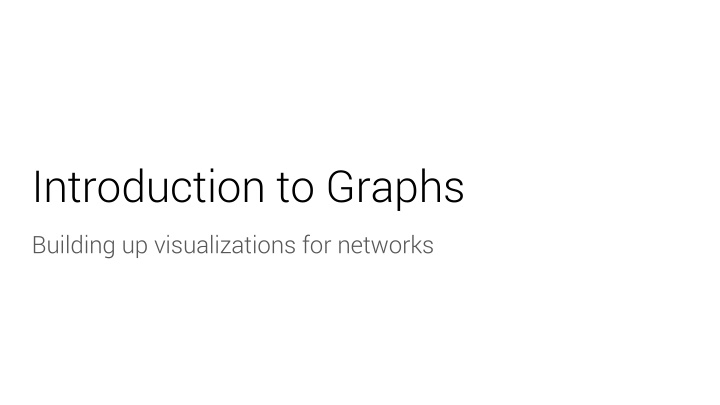 introduction to graphs