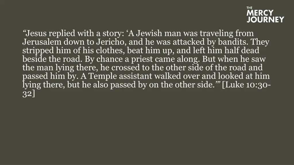 jesus replied with a story a jewish