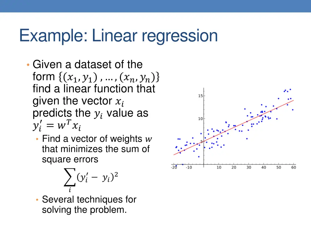 example linear regression