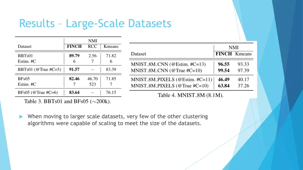 results large scale datasets