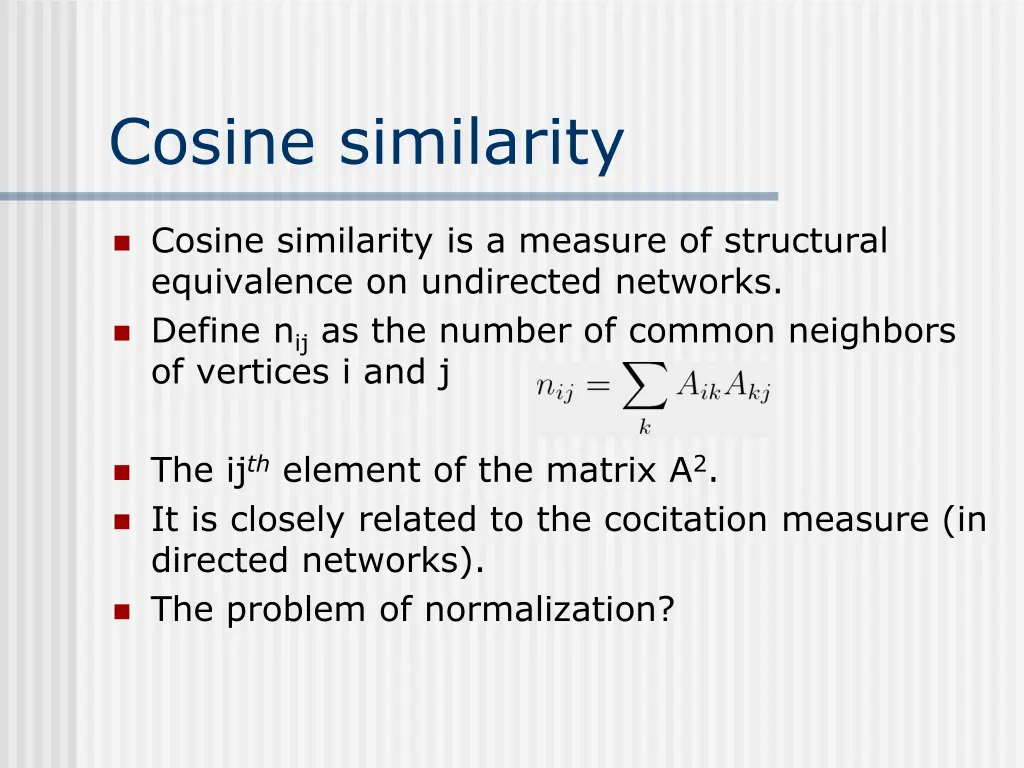 cosine similarity