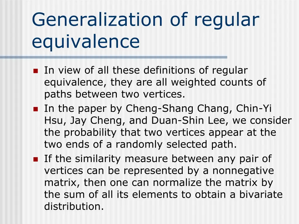 generalization of regular equivalence