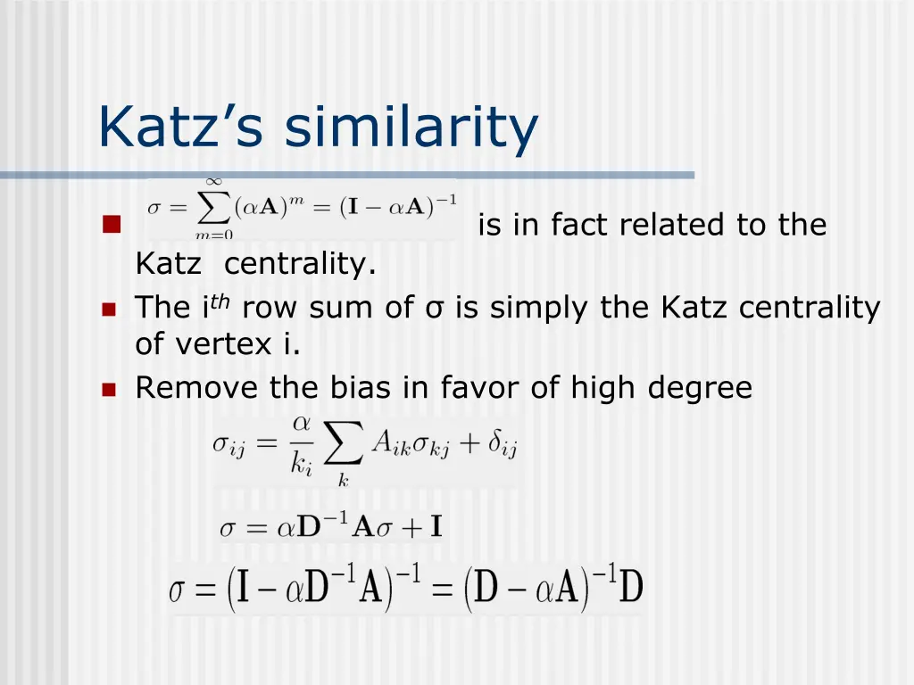 katz s similarity