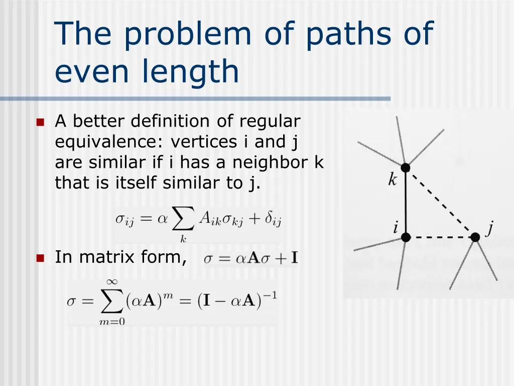 the problem of paths of even length