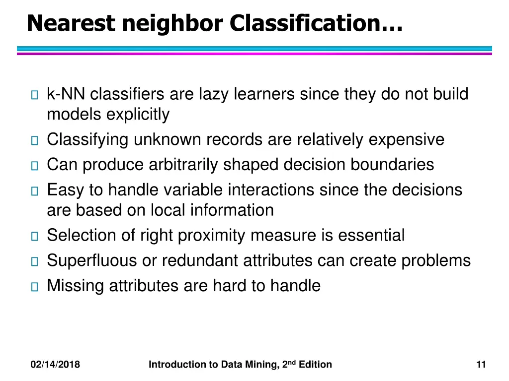 nearest neighbor classification 4