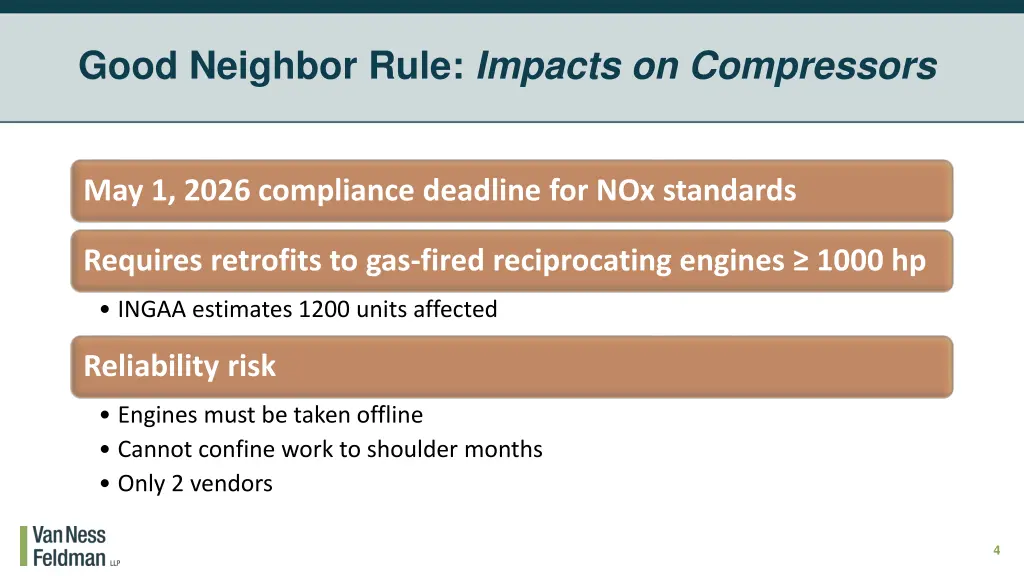 good neighbor rule impacts on compressors