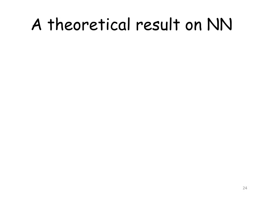 a theoretical result on nn