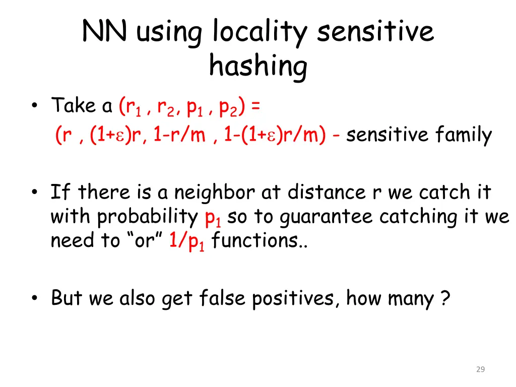 nn using locality sensitive hashing take 2