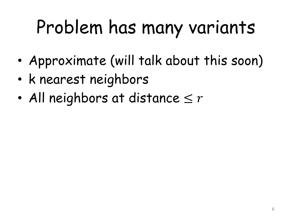 problem has many variants