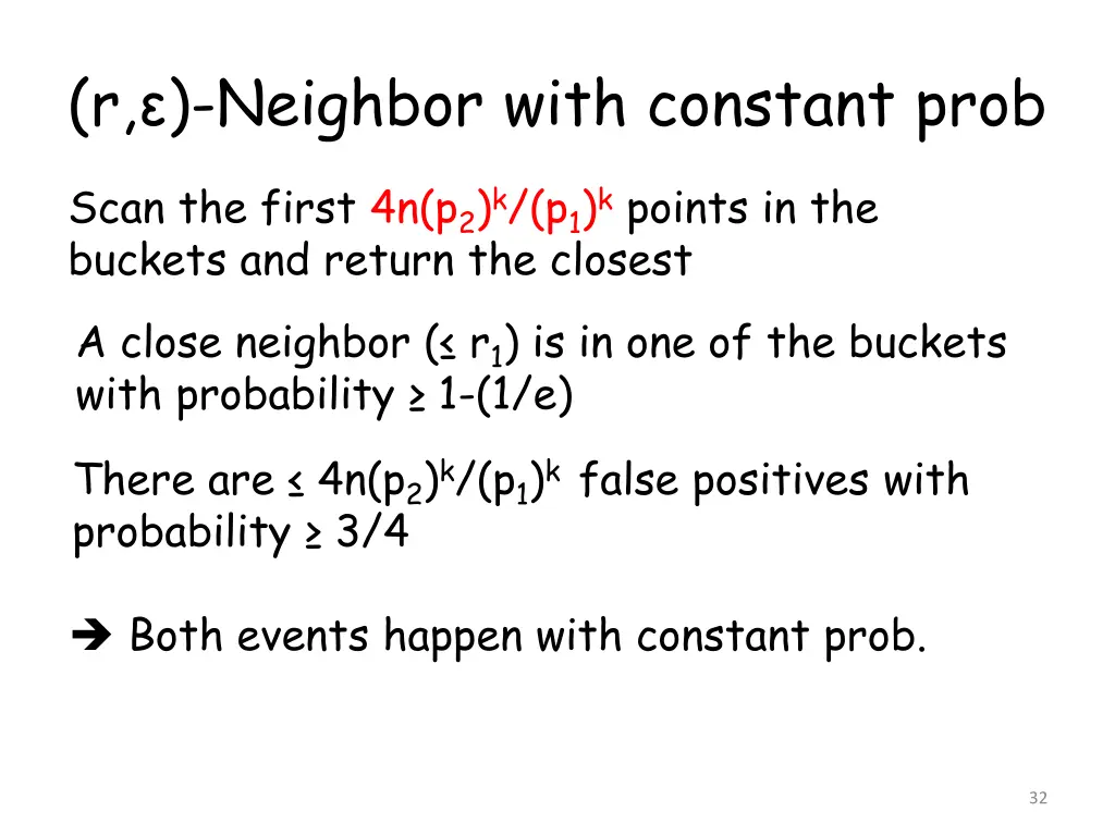 r neighbor with constant prob