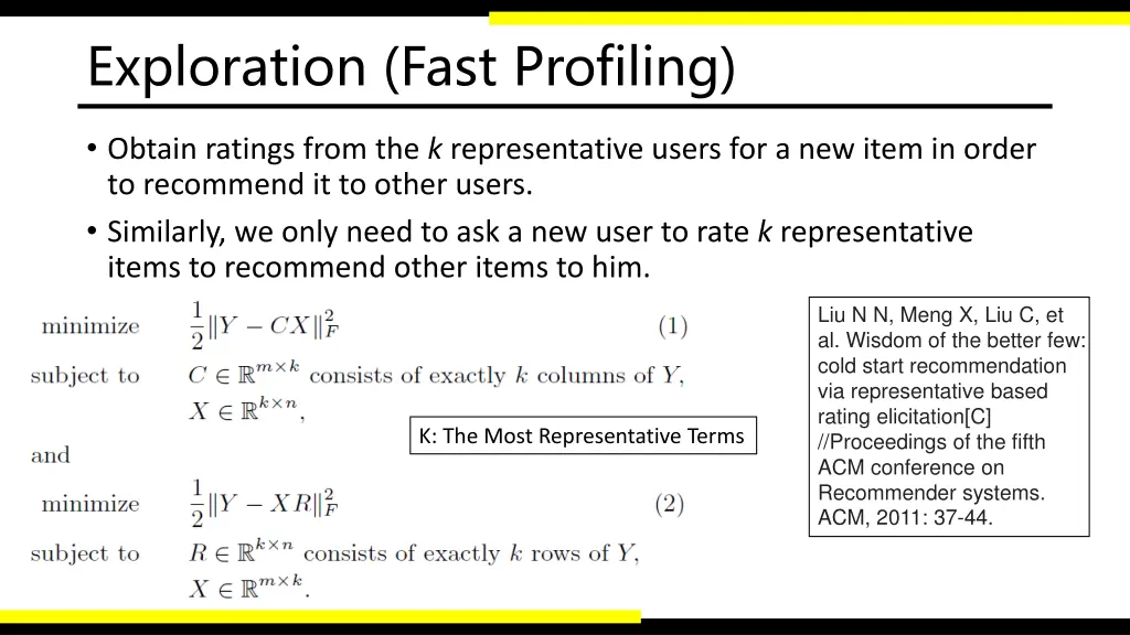 exploration fast profiling