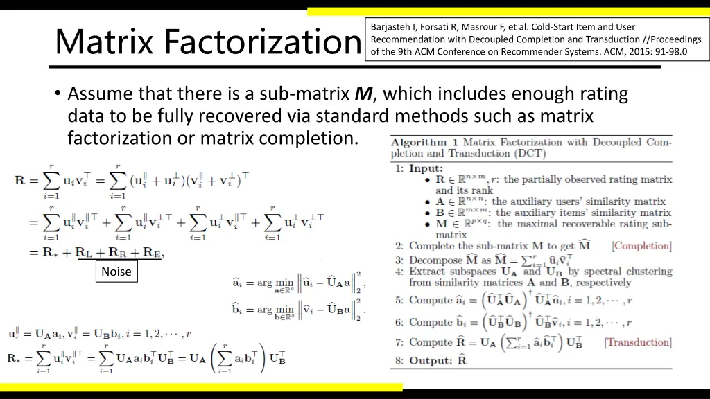 matrix factorization