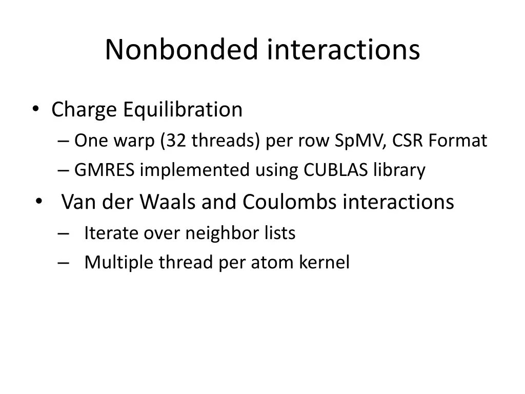 nonbonded interactions