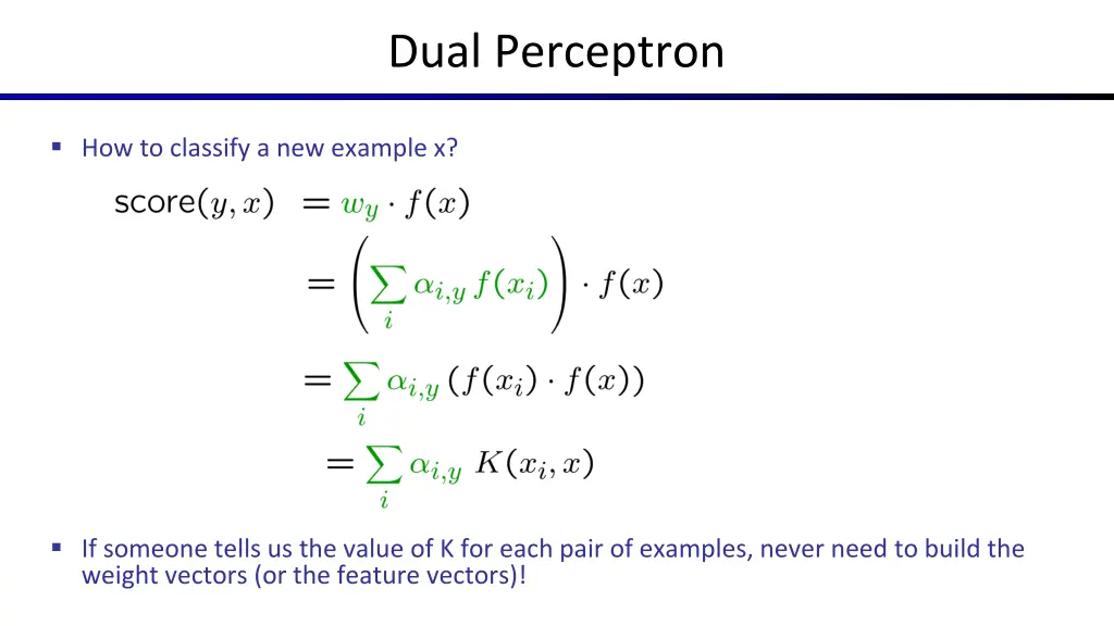 dual perceptron