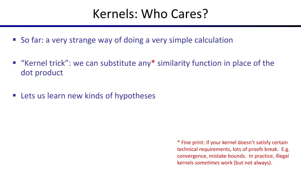 kernels who cares