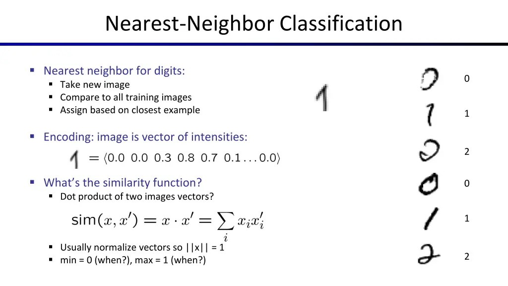 nearest neighbor classification