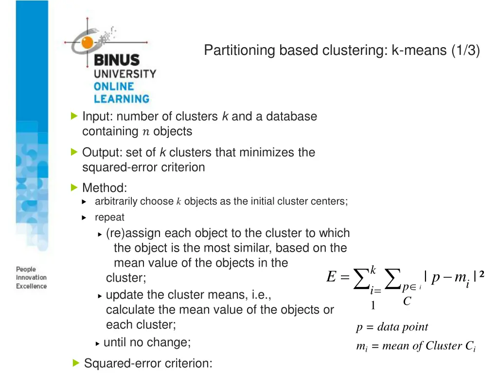 partitioning based clustering k means 1 3