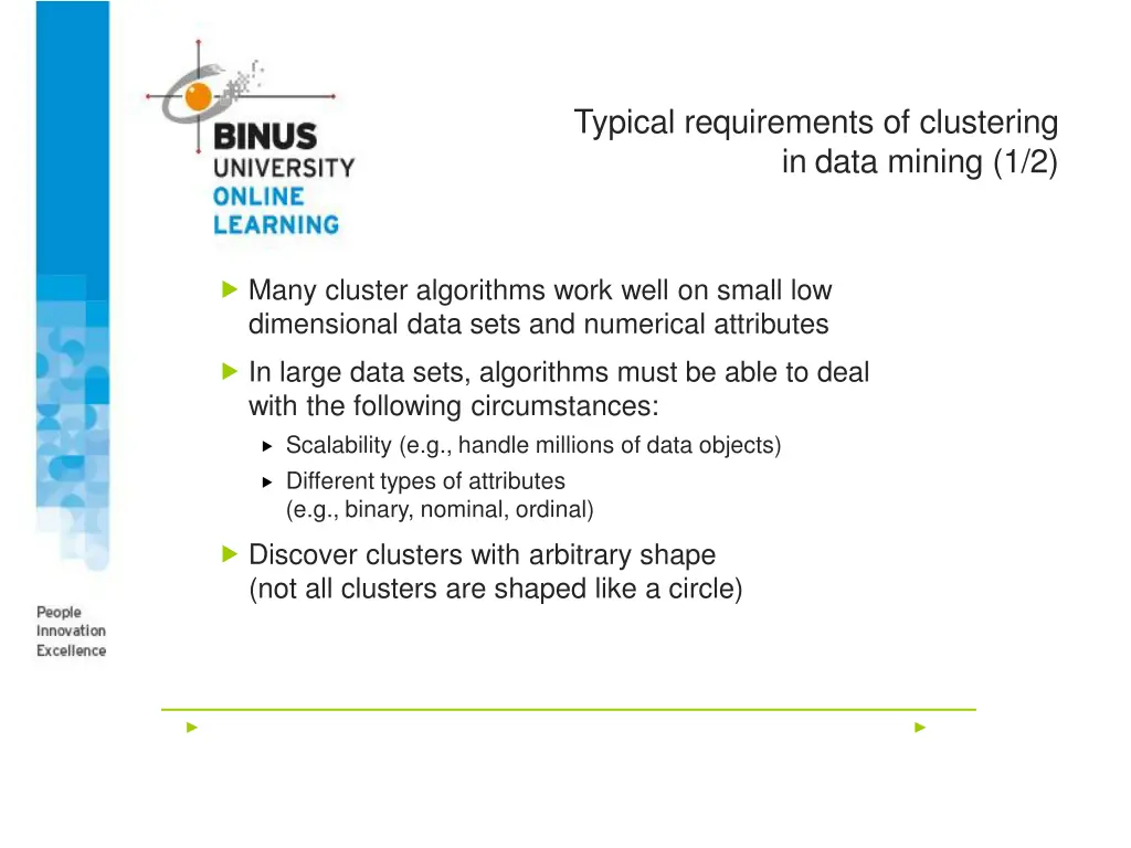 typical requirements of clustering in data mining