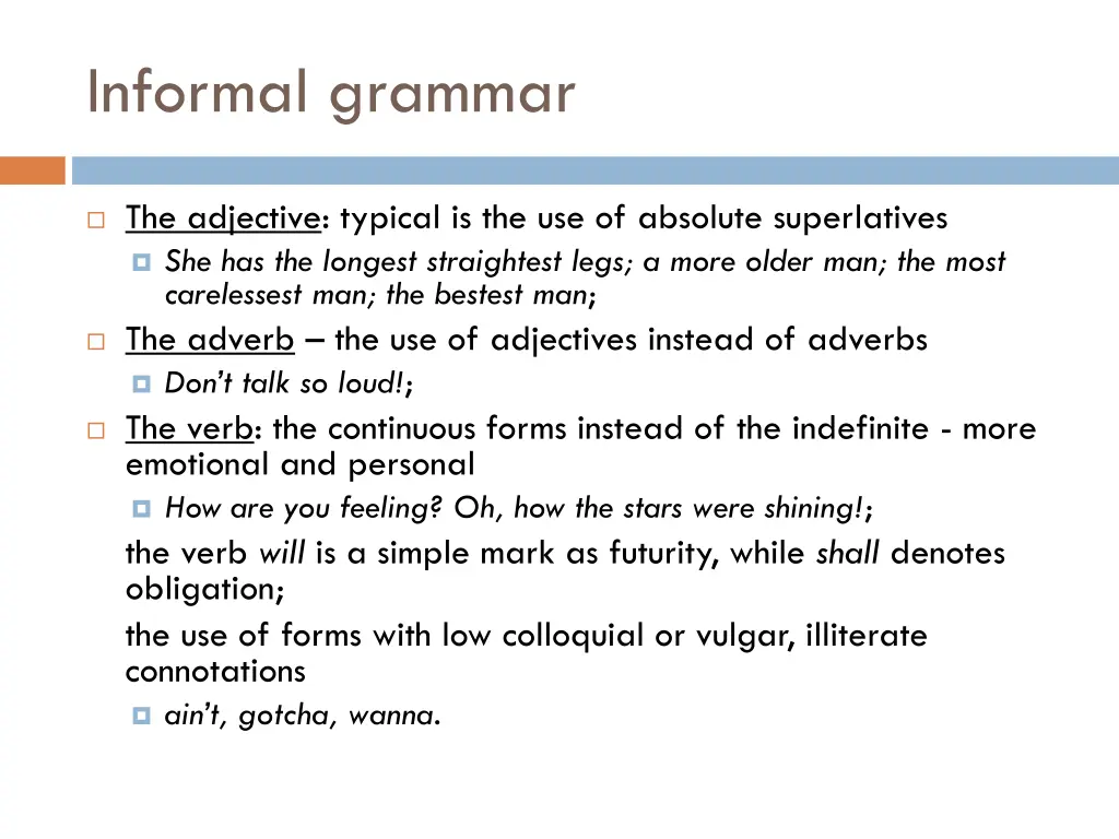 informal grammar 1