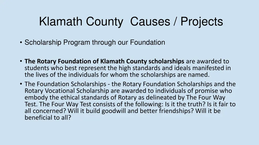 klamath county causes projects 1