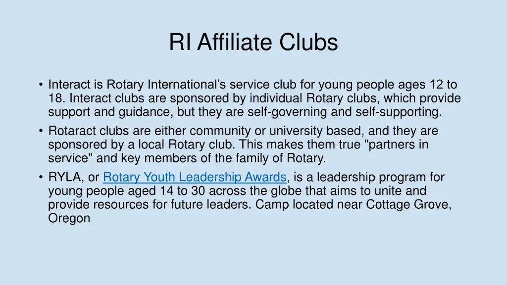 ri affiliate clubs