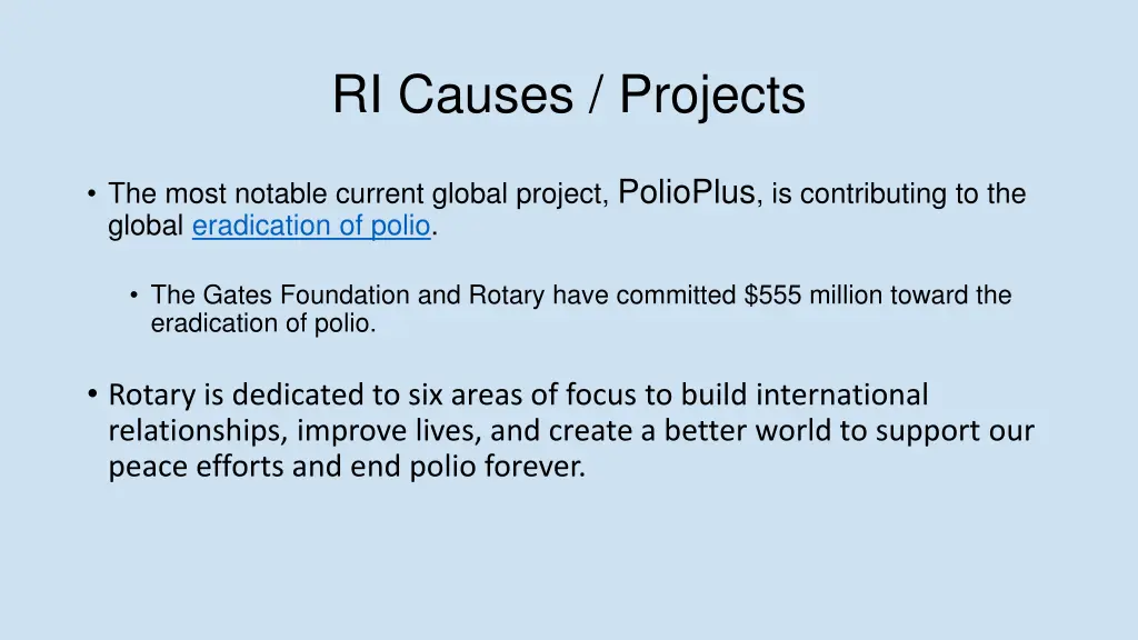 ri causes projects