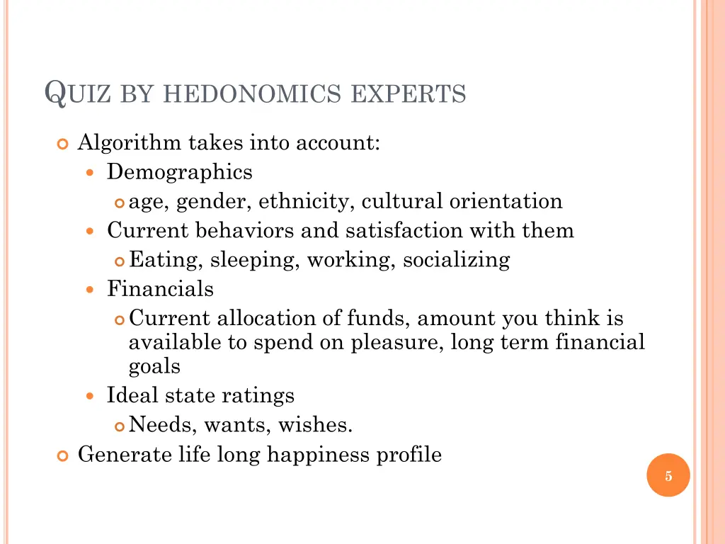 q uiz by hedonomics experts