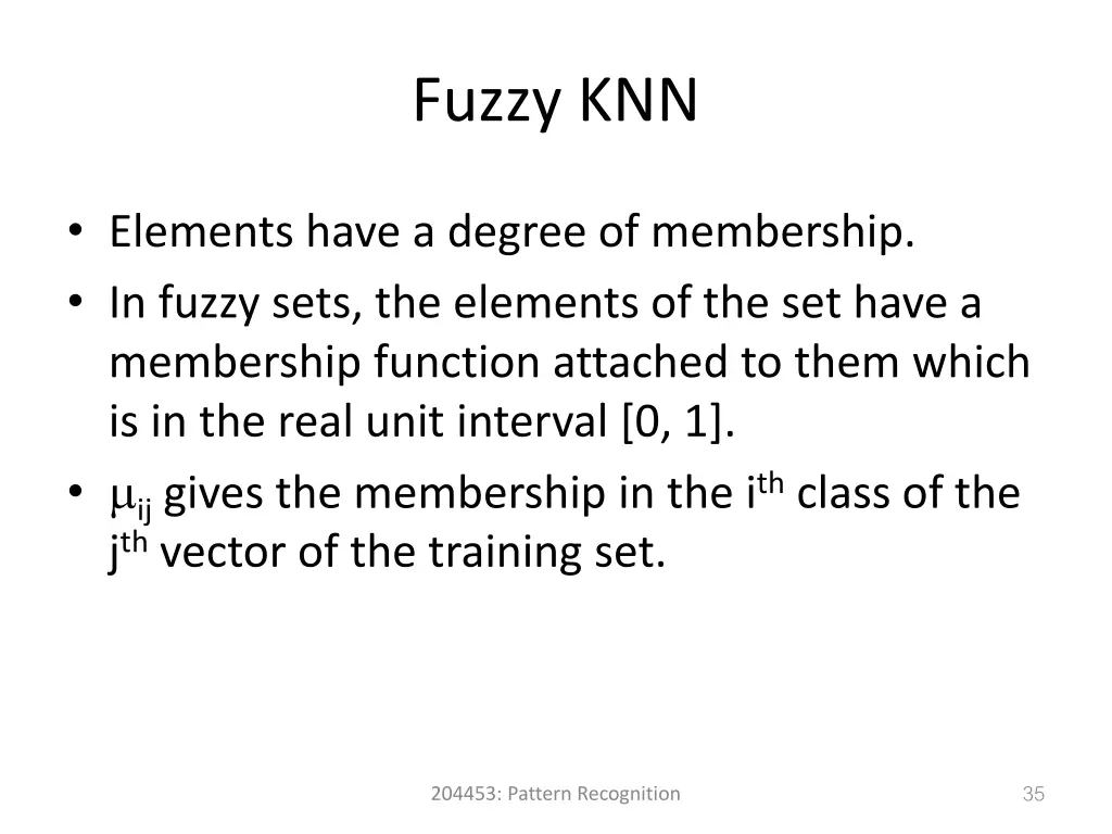 fuzzy knn