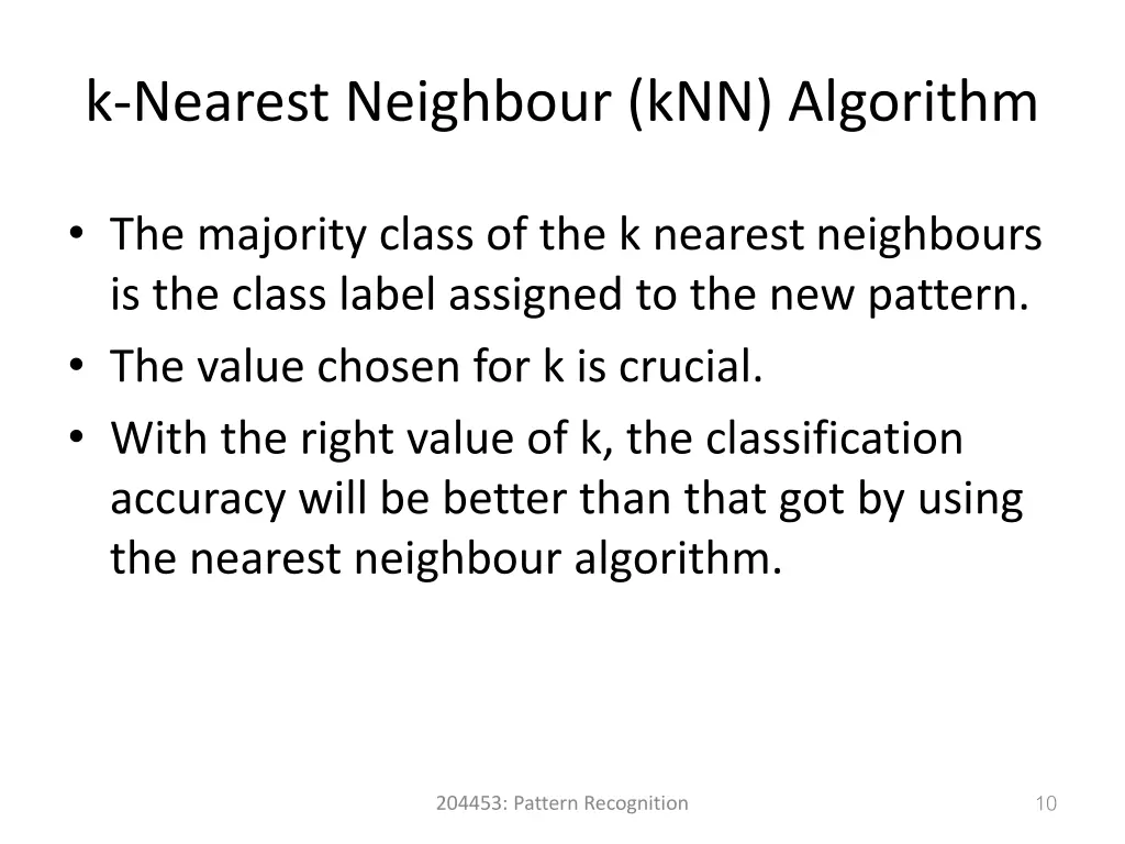 k nearest neighbour knn algorithm