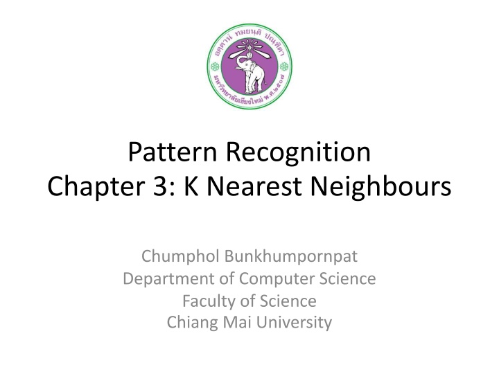 pattern recognition chapter 3 k nearest neighbours