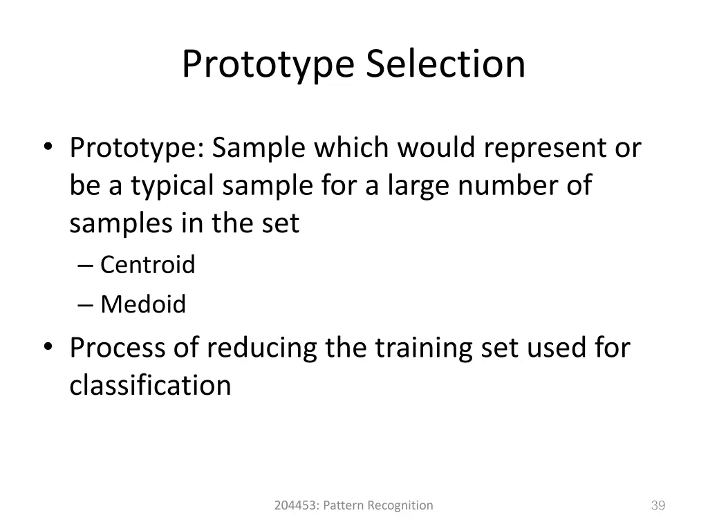 prototype selection